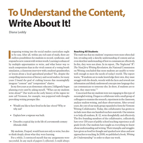To Understand the Content, Write About It!